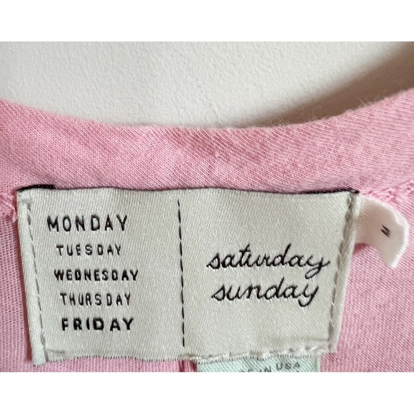 Anthropologie Saturday Sunday Ombre Pink Raspberry Gauzy Dress Size Medium - Picture 4 of 8